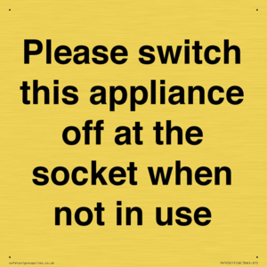 Please switch this appliance off at the socket when not in use